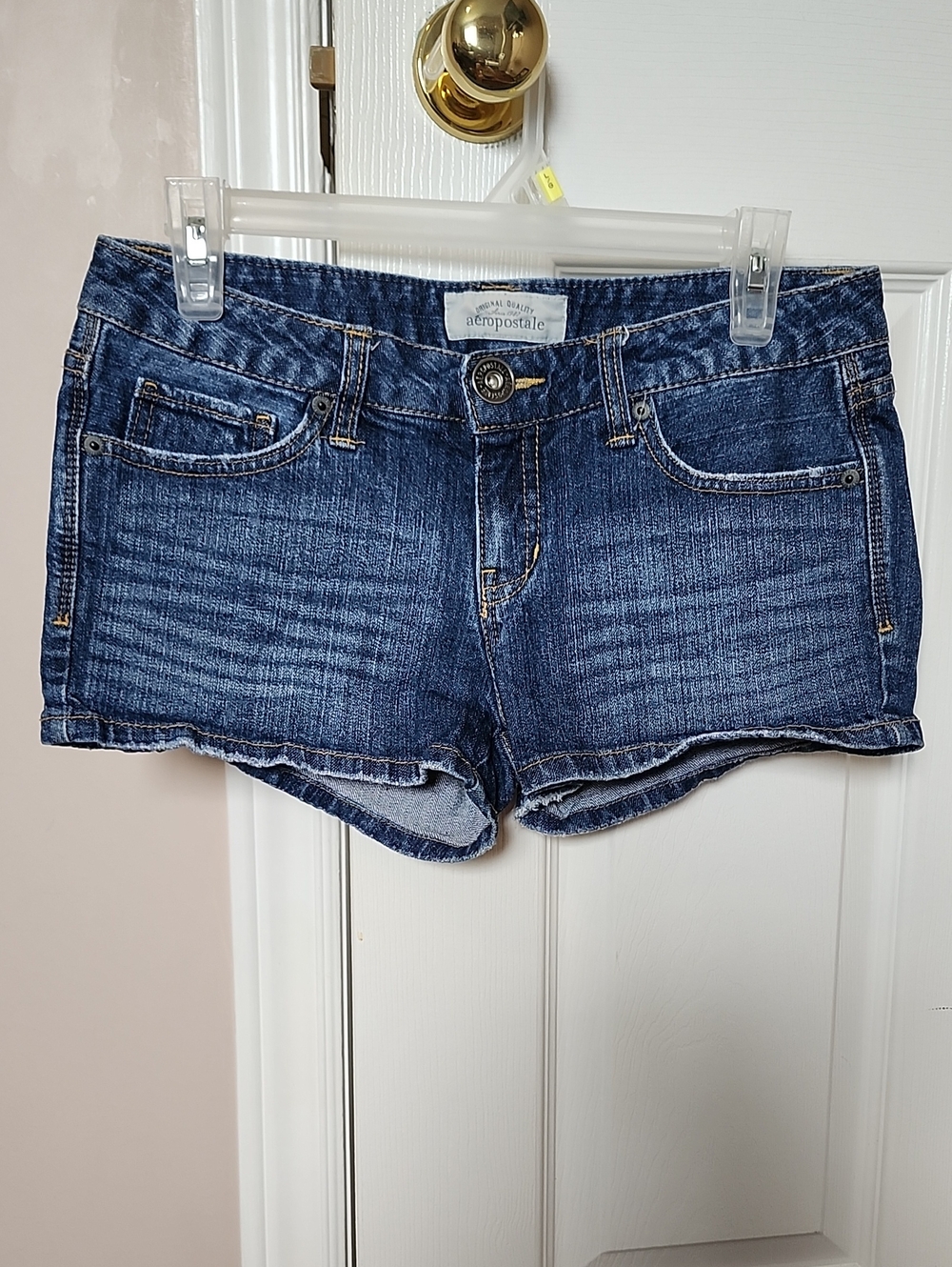 Aéropostale Women's Indigo Distressed Denim Cutoff Shorts